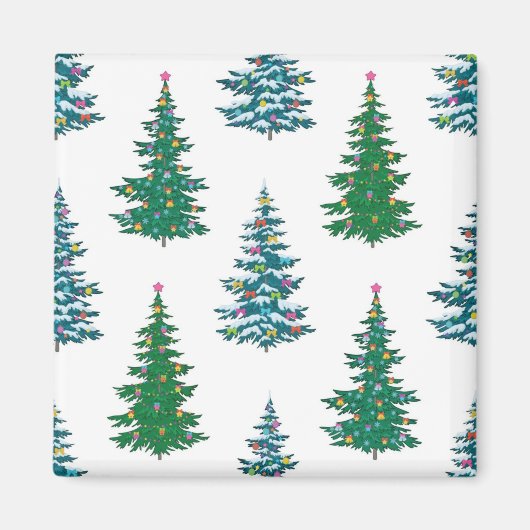 kerstboompatroon magneet (Voorkant)