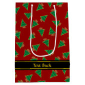 kerstboompatroon medium cadeauzakje (Achterkant)