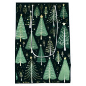 kerstboompatroon medium cadeauzakje (Achterkant)