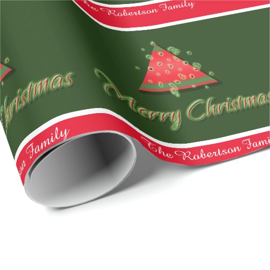 Kerstboompatroon moderne trendparty cadeaupapier (Rol Hoek)