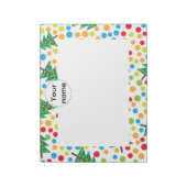 kerstboompatroon notitieblok (Linkerzijde)