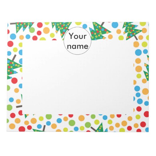 kerstboompatroon notitieblok (Voorkant)