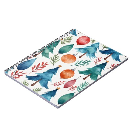 kerstboompatroon notitieboek (Linkerzijde)