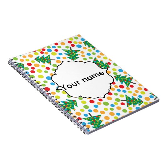 kerstboompatroon notitieboek (Rechterzijde)