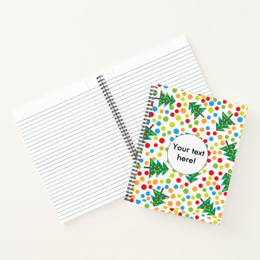 kerstboompatroon notitieboek (Binnen)