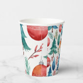 kerstboompatroon papieren bekers (Rechts)