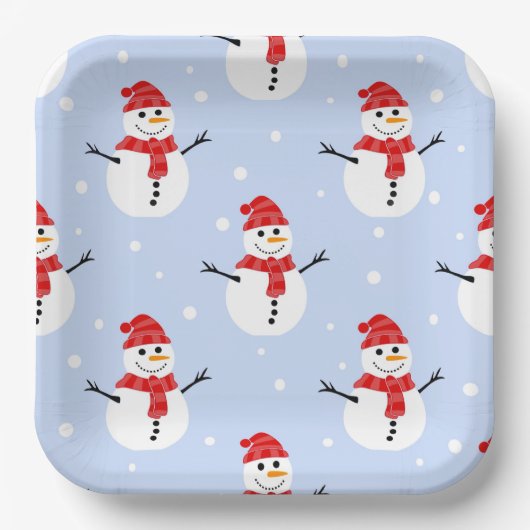 kerstboompatroon papieren bordje (Voorkant)