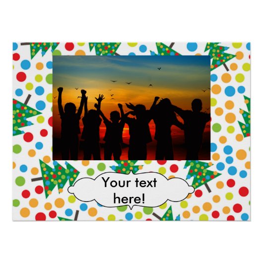 kerstboompatroon perfect poster (Voorkant)