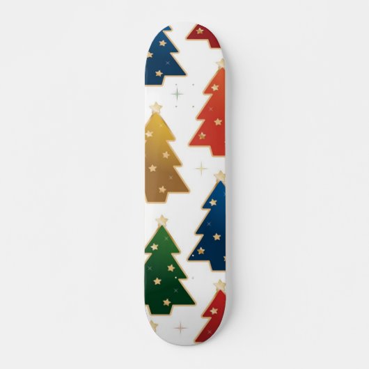 kerstboompatroon persoonlijk skateboard (Voorkant)
