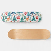 kerstboompatroon persoonlijk skateboard (Horizontaal)