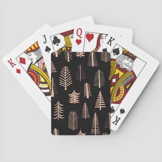 kerstboompatroon pokerkaarten (Achterkant)