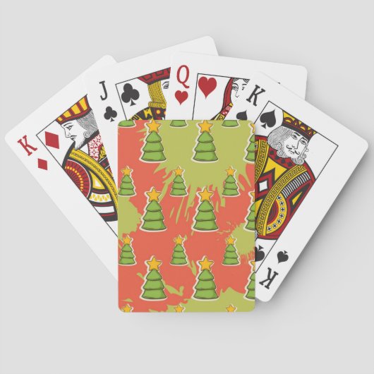 kerstboompatroon pokerkaarten (Achterkant)