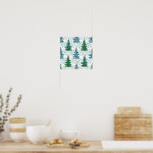 kerstboompatroon poster (Keuken)