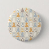 kerstboompatroon ronde button 5,7 cm (Voorkant)