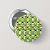 kerstboompatroon ronde button 5,7 cm (Voorkant /achterkant)