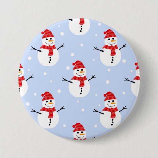 kerstboompatroon ronde button 7,6 cm (Voorkant)