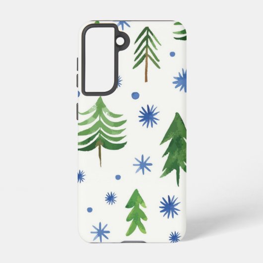 kerstboompatroon samsung galaxy hoesje (Achterkant)