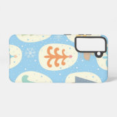 kerstboompatroon samsung galaxy hoesje (Achterkant horizontaal)