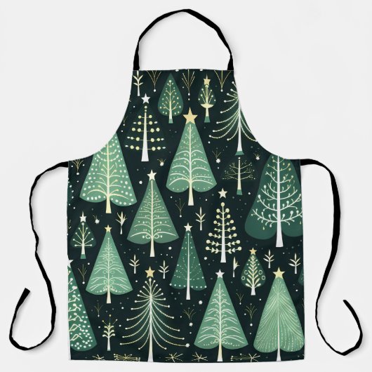 kerstboompatroon schort (Voorkant)