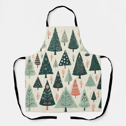 kerstboompatroon schort (Voorkant)