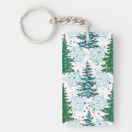 kerstboompatroon sleutelhanger (Voorkant)