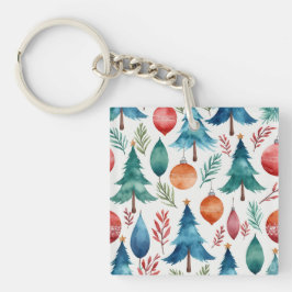 kerstboompatroon sleutelhanger