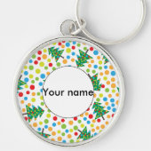 kerstboompatroon sleutelhanger (Voorkant)