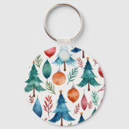kerstboompatroon sleutelhanger
