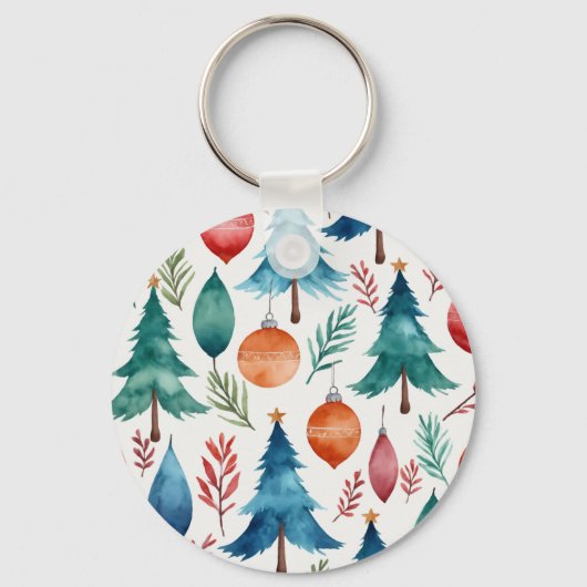 kerstboompatroon sleutelhanger (Voorkant)