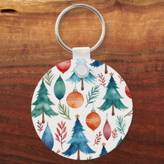 kerstboompatroon sleutelhanger (Voorkant)