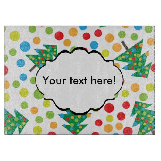 kerstboompatroon snijplank (Voorkant)