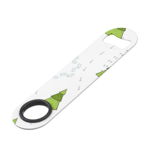 kerstboompatroon speed flessenopener (Achterkant Gekanteld)