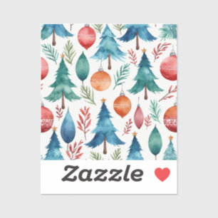kerstboompatroon sticker