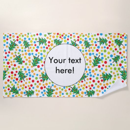 kerstboompatroon strandlaken (Voorkant)