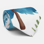 kerstboompatroon stropdas (Opgerold)