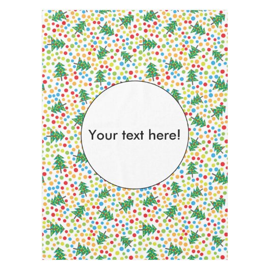 kerstboompatroon tafelkleed (Voorkant)