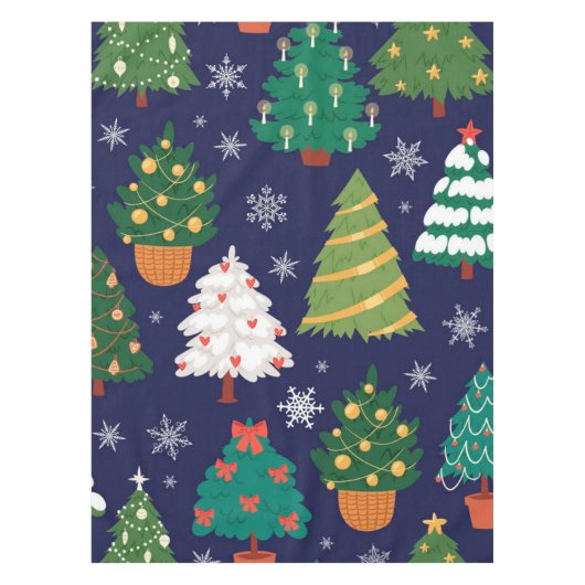 kerstboompatroon tafelkleed (Voorkant)