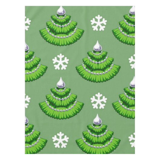 kerstboompatroon tafelkleed (Voorkant)