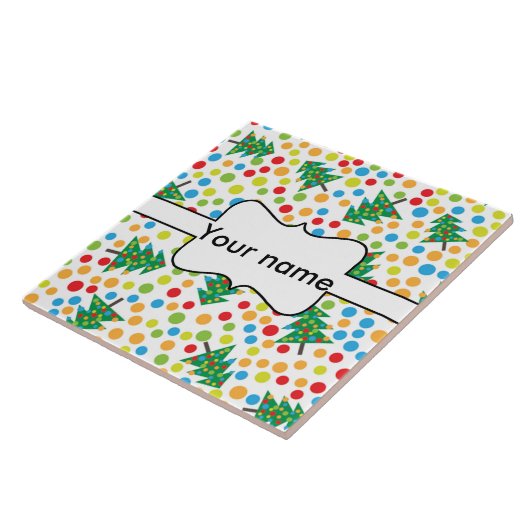 kerstboompatroon tegeltje (Zijkant)