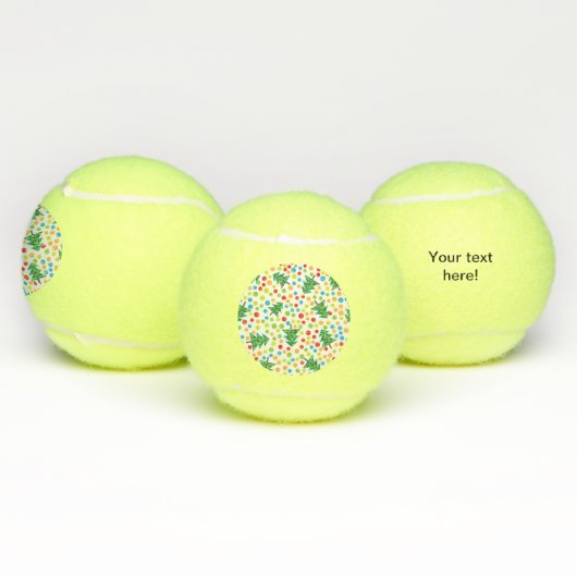 kerstboompatroon tennisballen (Multi)