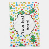 kerstboompatroon theedoek (Verticaal)