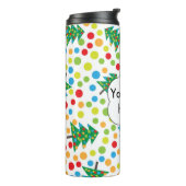 kerstboompatroon thermosbeker (Gedraaid links)