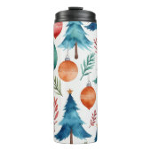 kerstboompatroon thermosbeker (Voorkant)