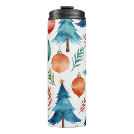 kerstboompatroon thermosbeker