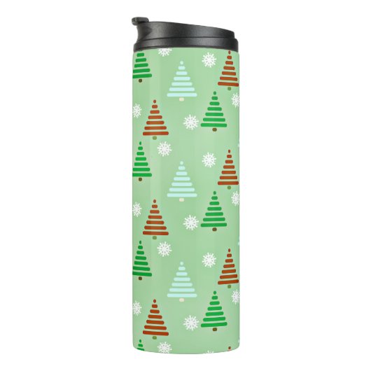 kerstboompatroon thermosbeker (Geroteerd rechts)