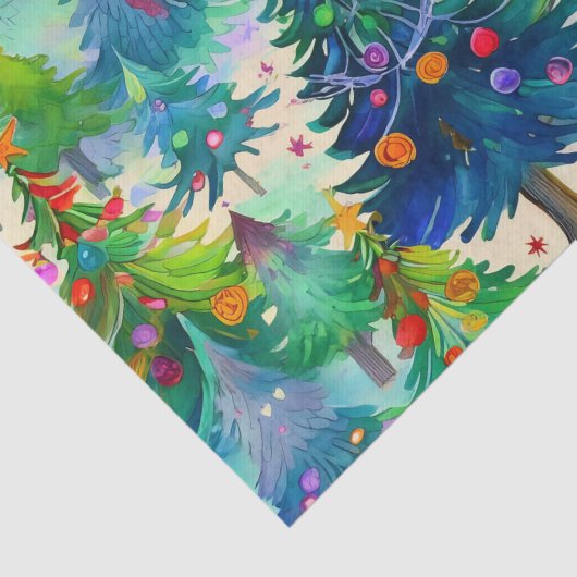 kerstboompatroon tissuepapier (Detail)