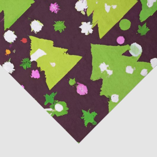 kerstboompatroon tissuepapier (Detail)