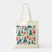 kerstboompatroon tote bag (Achterkant)