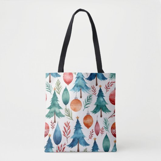 kerstboompatroon tote bag (Voorkant)