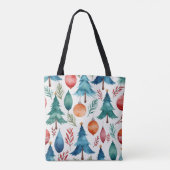 kerstboompatroon tote bag (Achterkant)